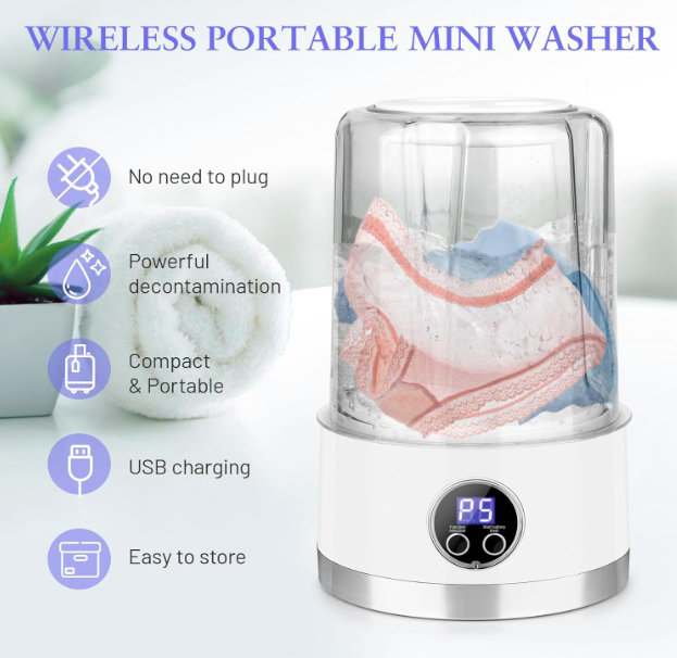 Mini Washing Machine – Compact 1L Portable Washer for Travel, Hostel & Home